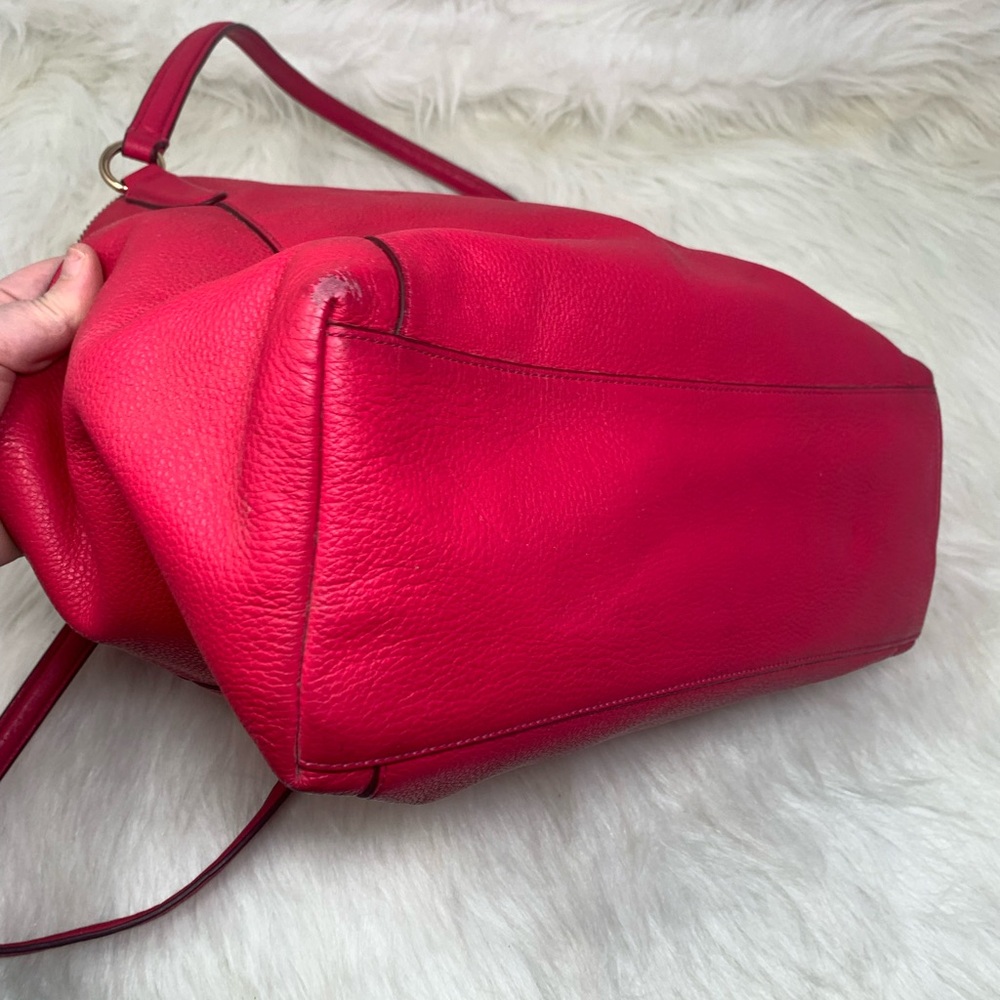 Coach Hot Pink Leather Tote Bag - Picture 6 of 15